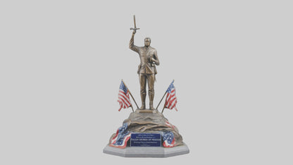 3D model Fallen Heroes of Freedom statue model VR / AR / low-poly