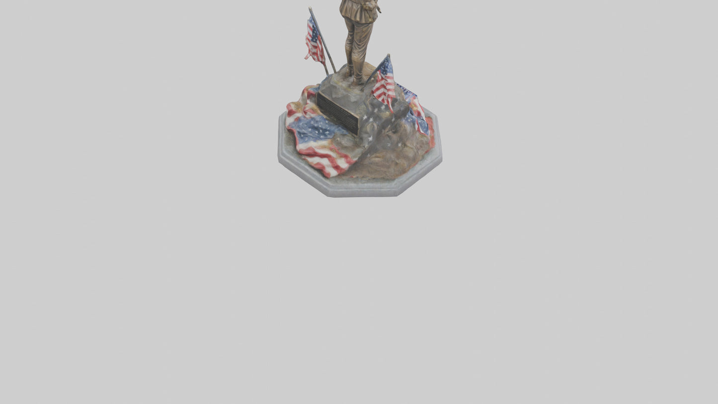 3D model Fallen Heroes of Freedom statue model VR / AR / low-poly