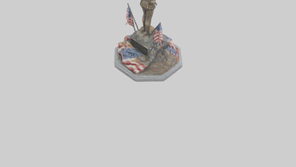 3D model Fallen Heroes of Freedom statue model VR / AR / low-poly