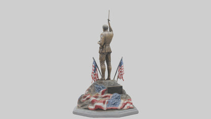 3D model Fallen Heroes of Freedom statue model VR / AR / low-poly