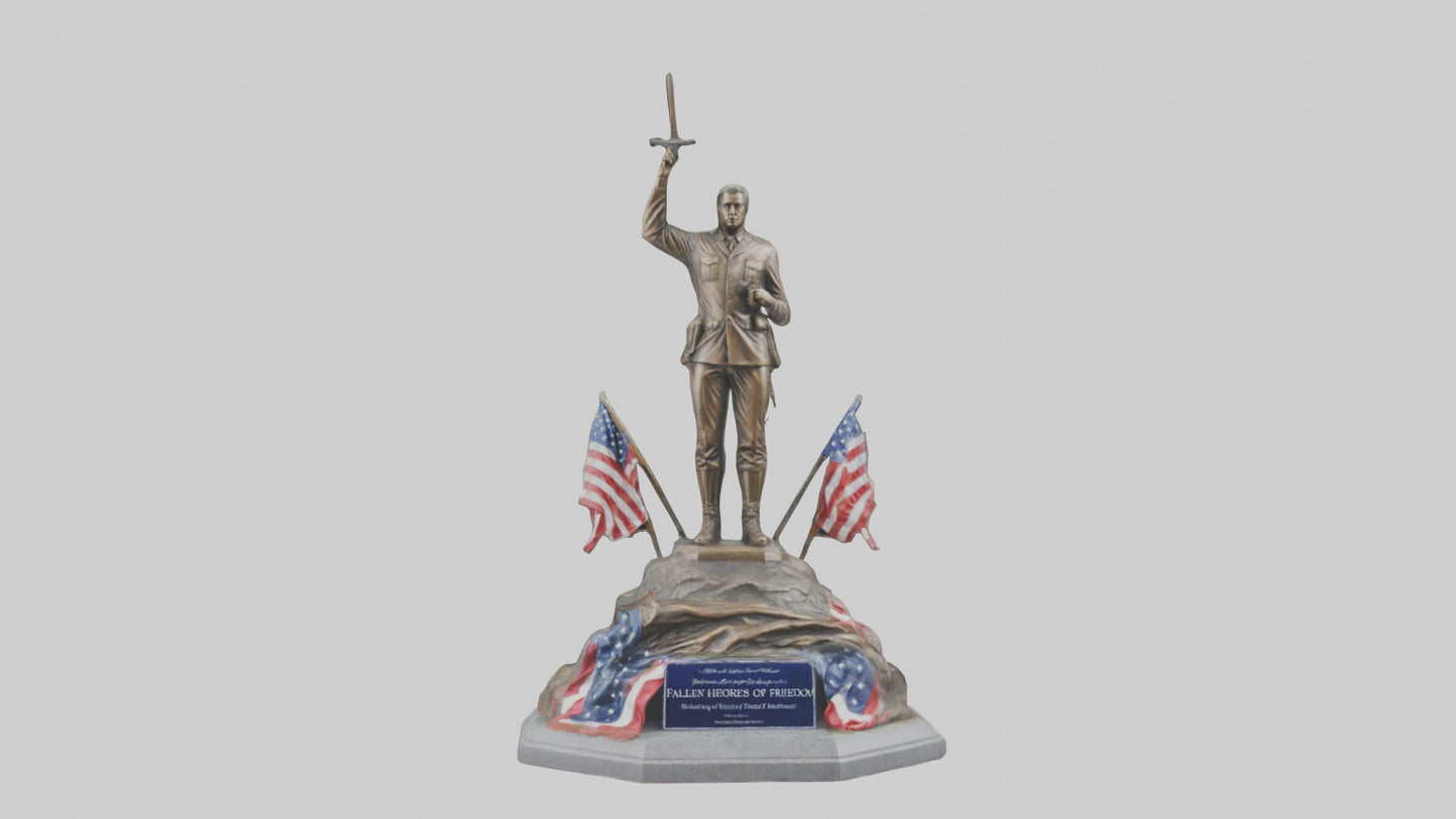 3D model Fallen Heroes of Freedom statue model VR / AR / low-poly