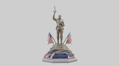 3D model Fallen Heroes of Freedom statue model VR / AR / low-poly