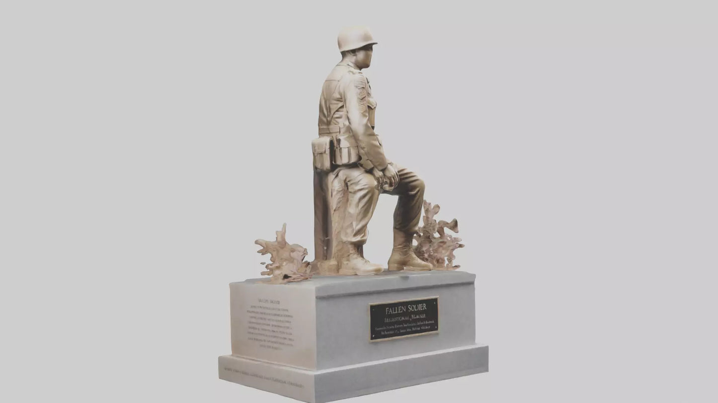 Fallen Soldier memorial model 2 3D model