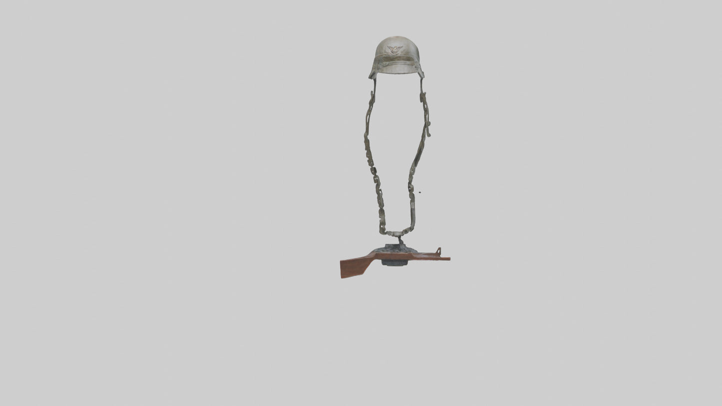 Fallen Soldier Memorial model VR / AR / low-poly