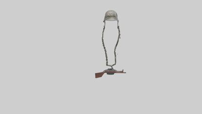 Fallen Soldier Memorial model VR / AR / low-poly