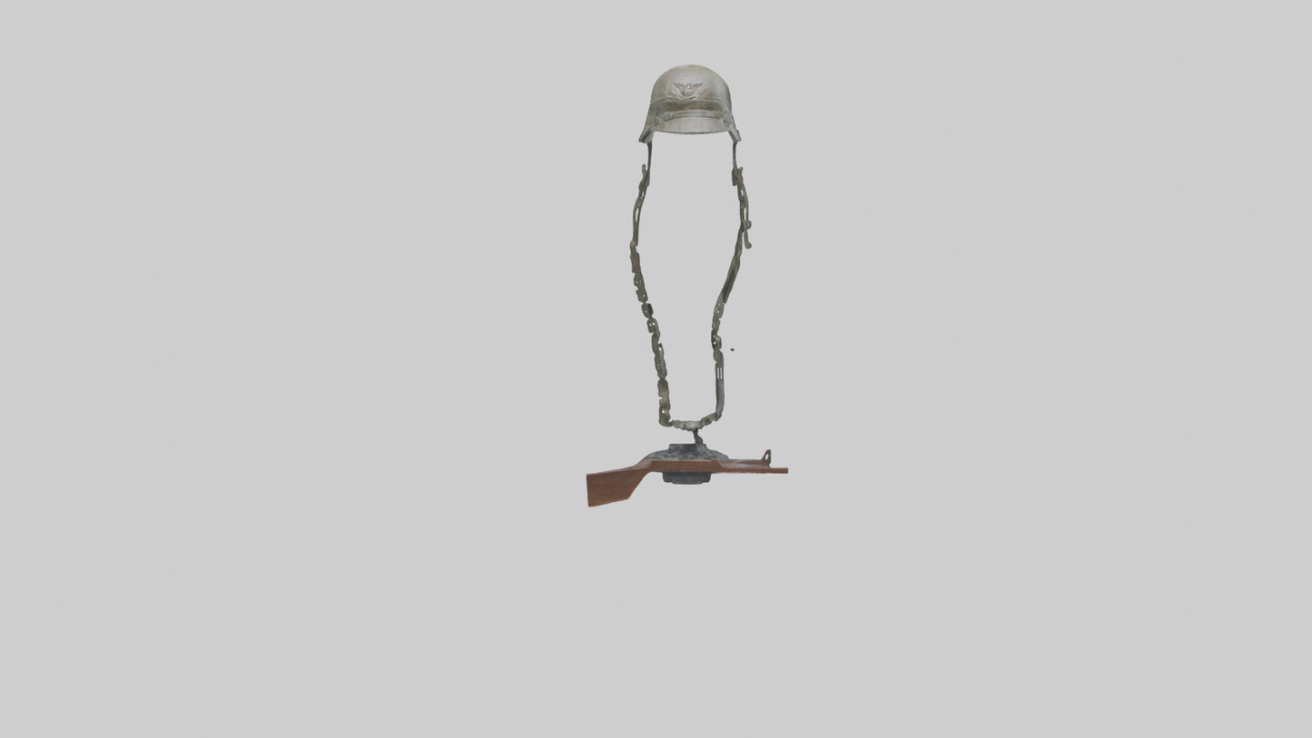 Fallen Soldier Memorial model VR / AR / low-poly