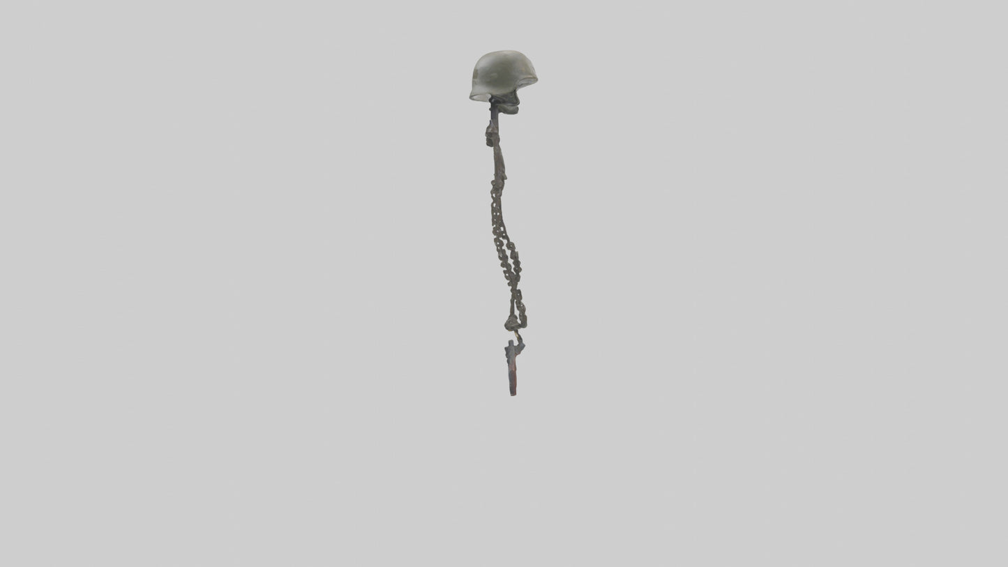 Fallen Soldier Memorial model VR / AR / low-poly