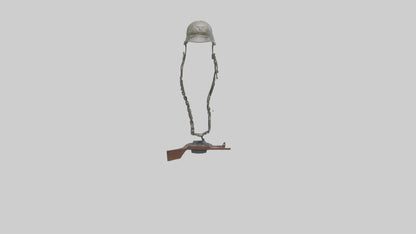 Fallen Soldier Memorial model VR / AR / low-poly