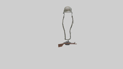 Fallen Soldier Memorial model VR / AR / low-poly