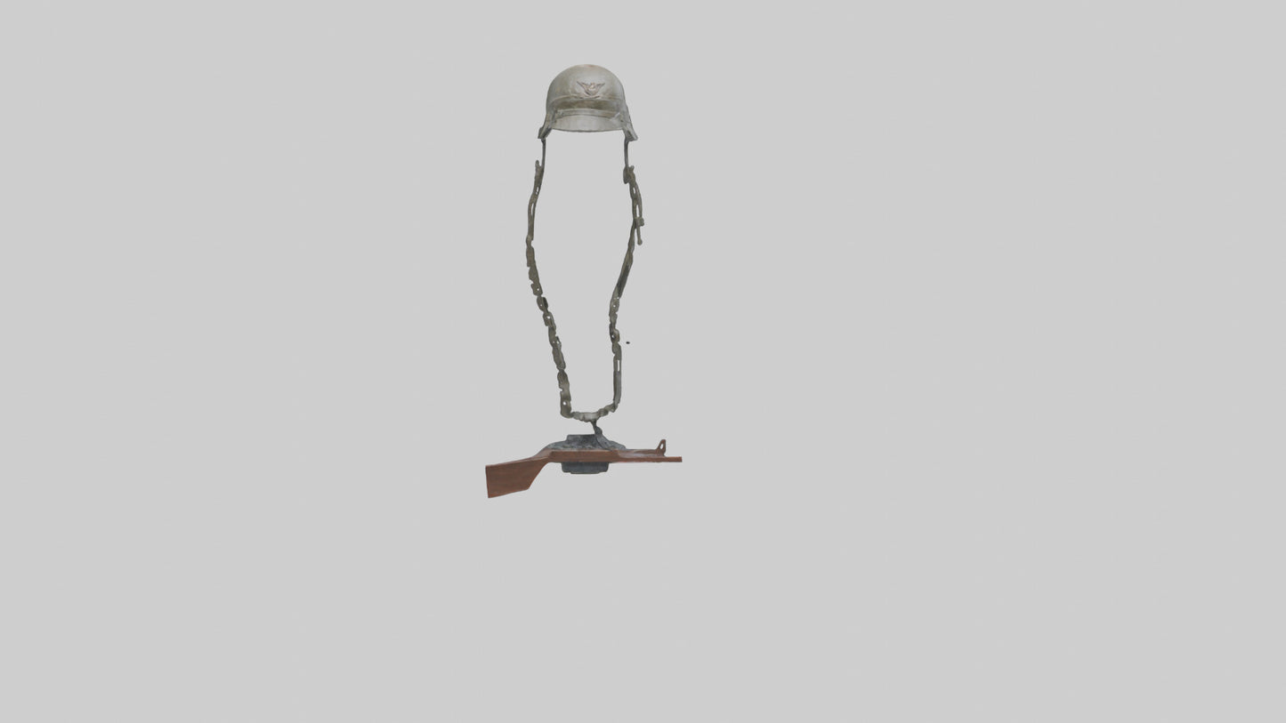Fallen Soldier Memorial model VR / AR / low-poly