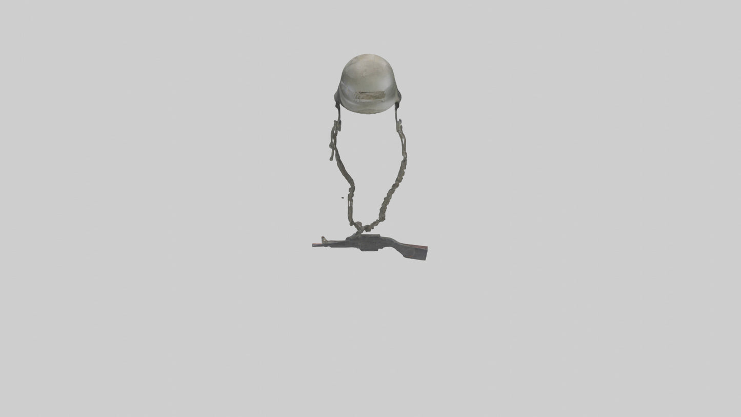 Fallen Soldier Memorial model VR / AR / low-poly