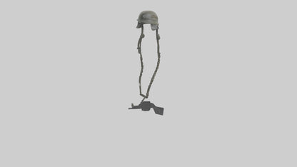Fallen Soldier Memorial model VR / AR / low-poly