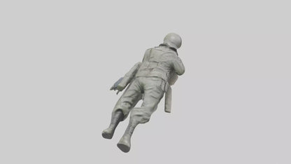 Fallen Soldier statue model VR / AR / low-poly