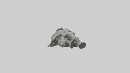Fallen Soldier statue model VR / AR / low-poly