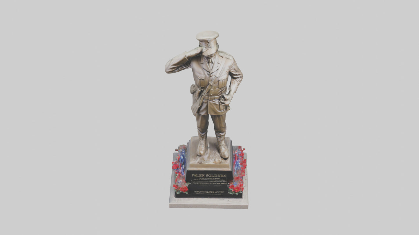 Fallen Soldiers memorial statue model 3D model