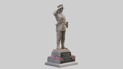 Fallen Soldiers memorial statue model 3D model