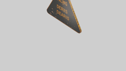 Falling Debris Caution Sign model 3D model