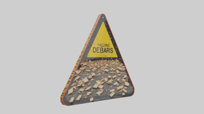 Falling Debris Caution Sign model 3D model