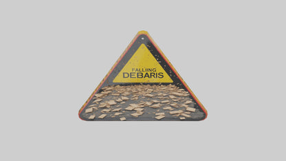 Falling Debris Caution Sign model 3D model