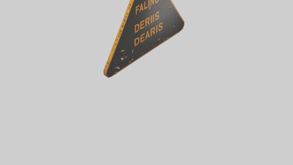 Falling Debris Caution Sign model 3D model