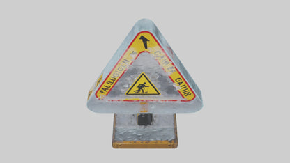 Falling Ice Caution Sign model 3D model