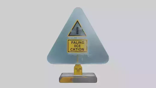 Falling Ice Caution Sign model 3D model
