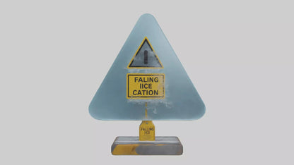 Falling Ice Caution Sign model 3D model