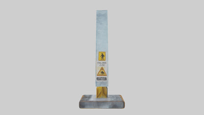 Falling Ice Caution Sign model 3D model