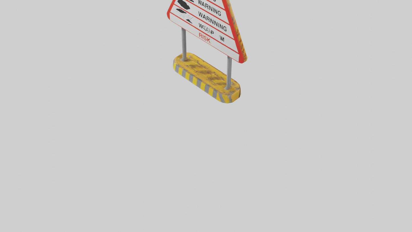 Falling Objects Risk Warning Sign model 3D model