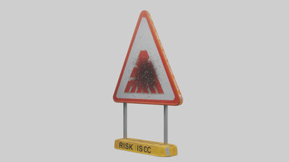 Falling Objects Risk Warning Sign model 3D model