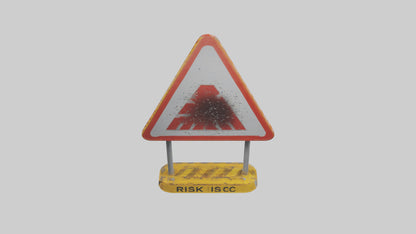 Falling Objects Risk Warning Sign model 3D model