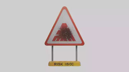 Falling Objects Risk Warning Sign model 3D model