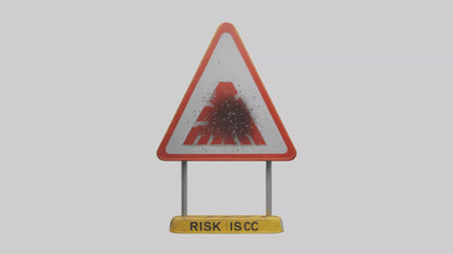 Falling Objects Risk Warning Sign model 3D model