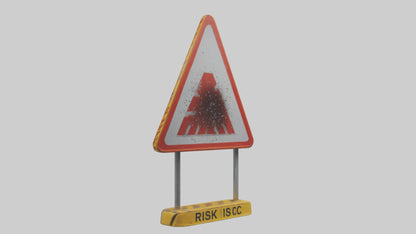 Falling Objects Risk Warning Sign model 3D model