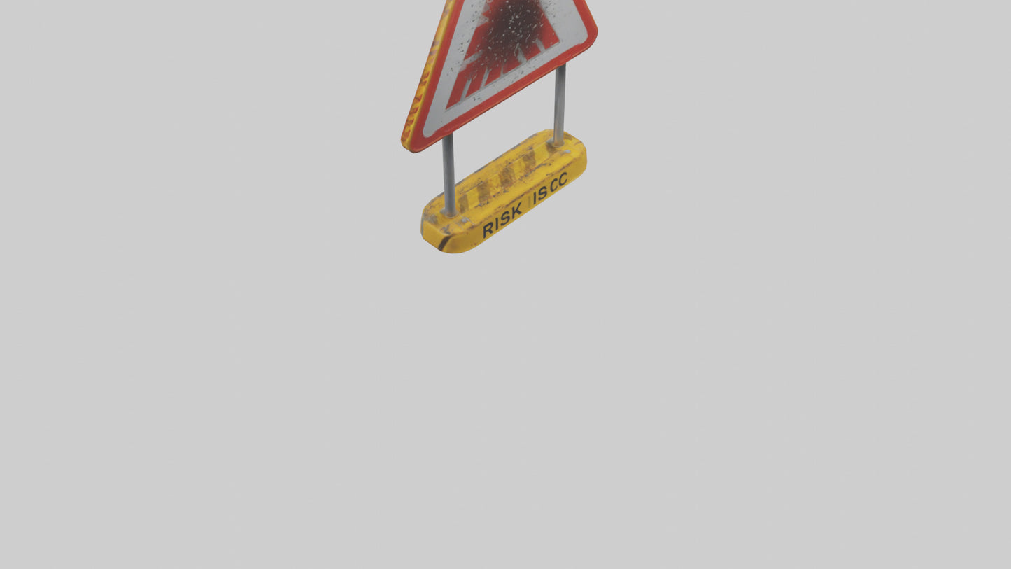 Falling Objects Risk Warning Sign model 3D model