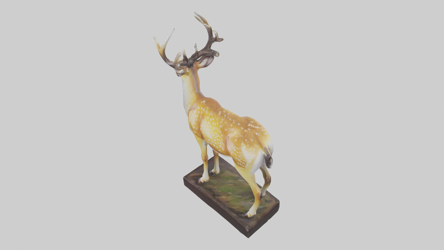 Fallow Deer statue model 3D model