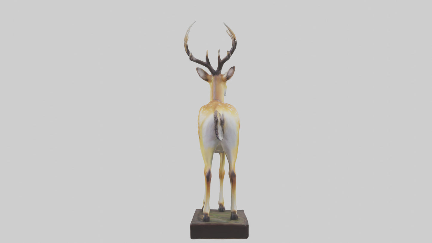 Fallow Deer statue model 3D model
