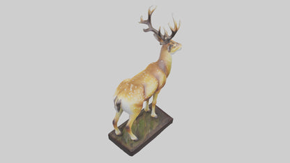 Fallow Deer statue model 3D model