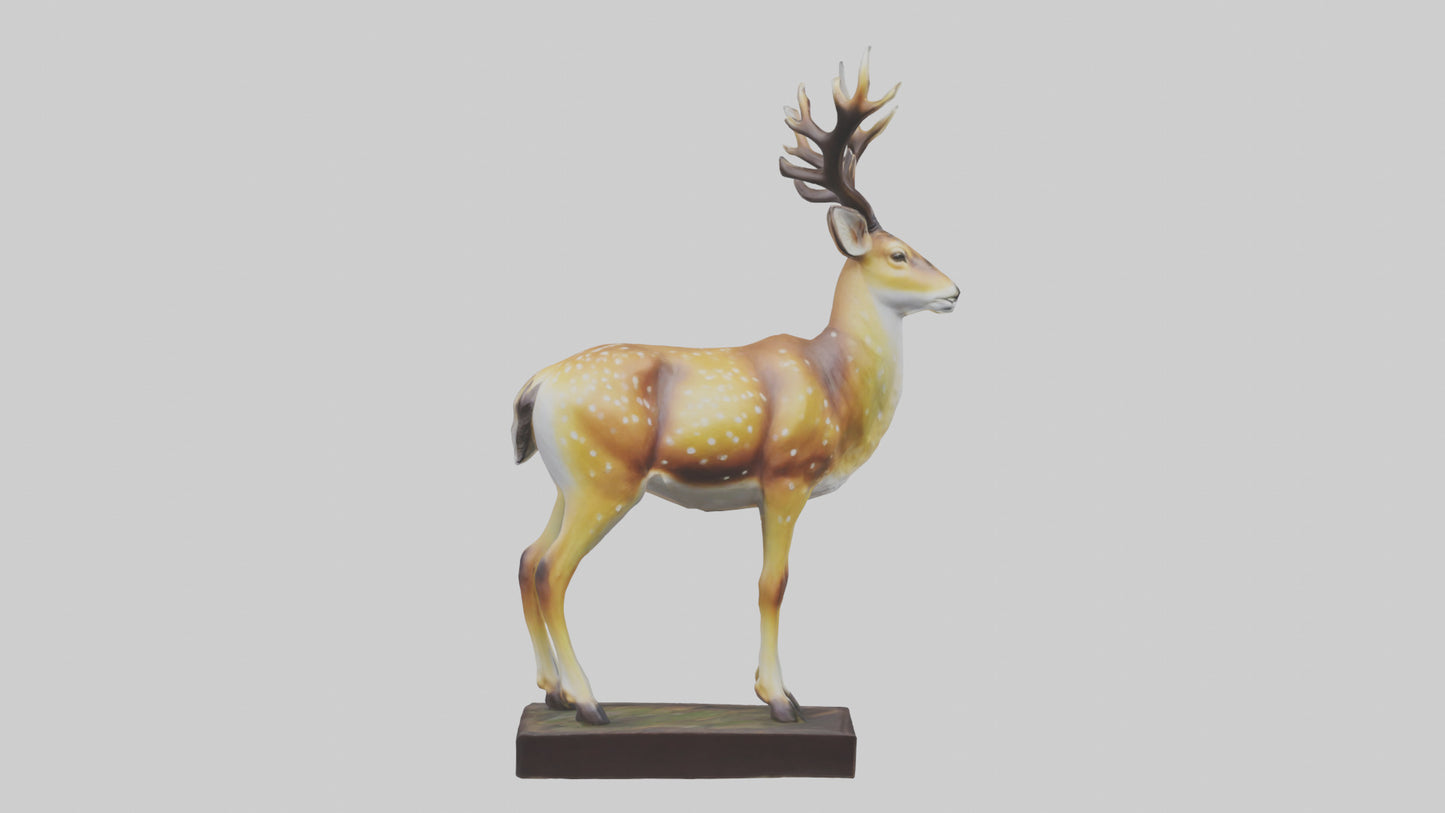 Fallow Deer statue model 3D model