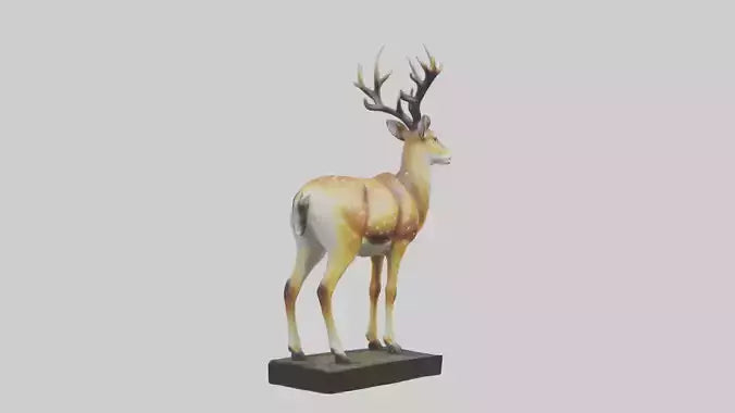 Fallow Deer statue model 3D model