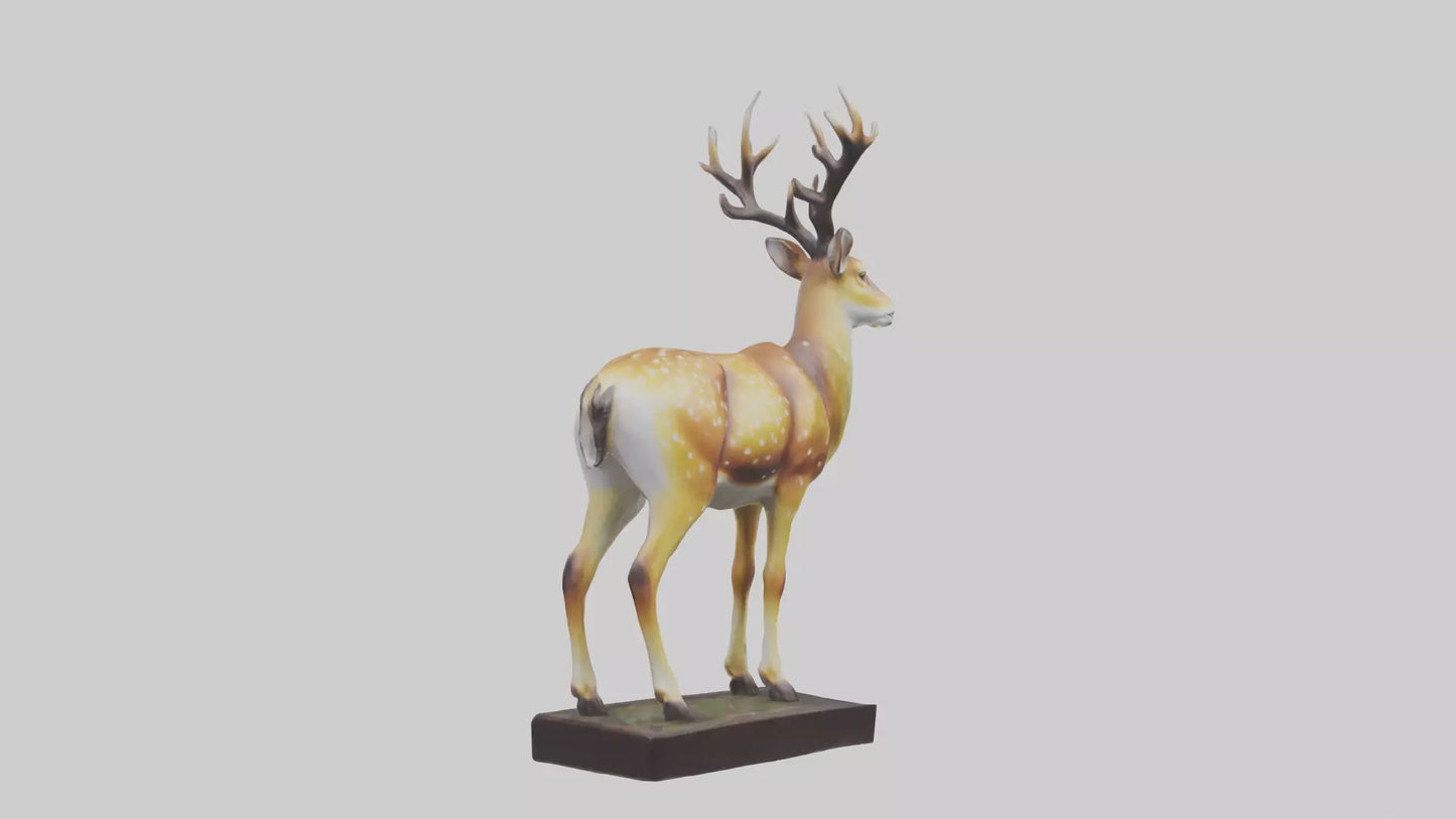 Fallow Deer statue model 3D model