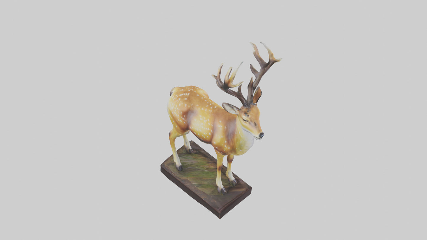 Fallow Deer statue model 3D model