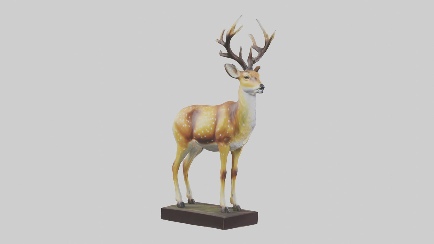Fallow Deer statue model 3D model