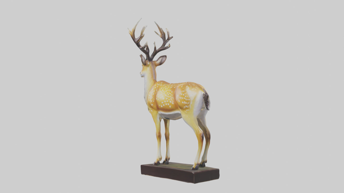 Fallow Deer statue model 3D model