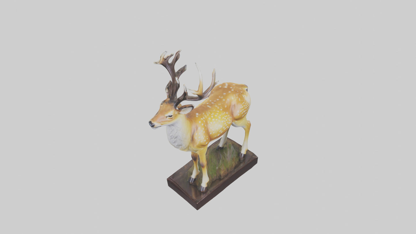 Fallow Deer statue model 3D model