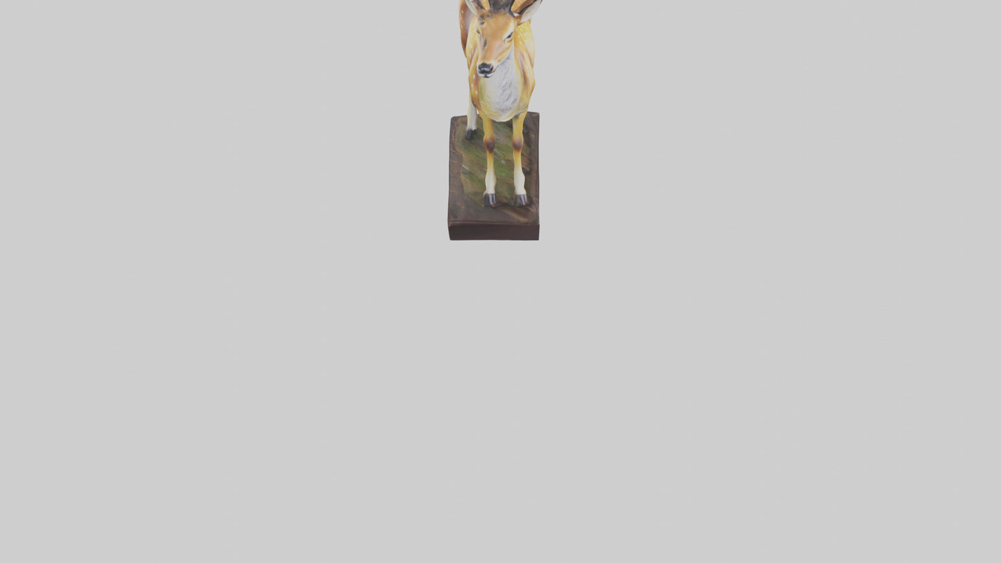 Fallow Deer statue model 3D model