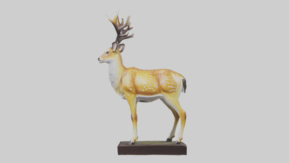 Fallow Deer statue model 3D model