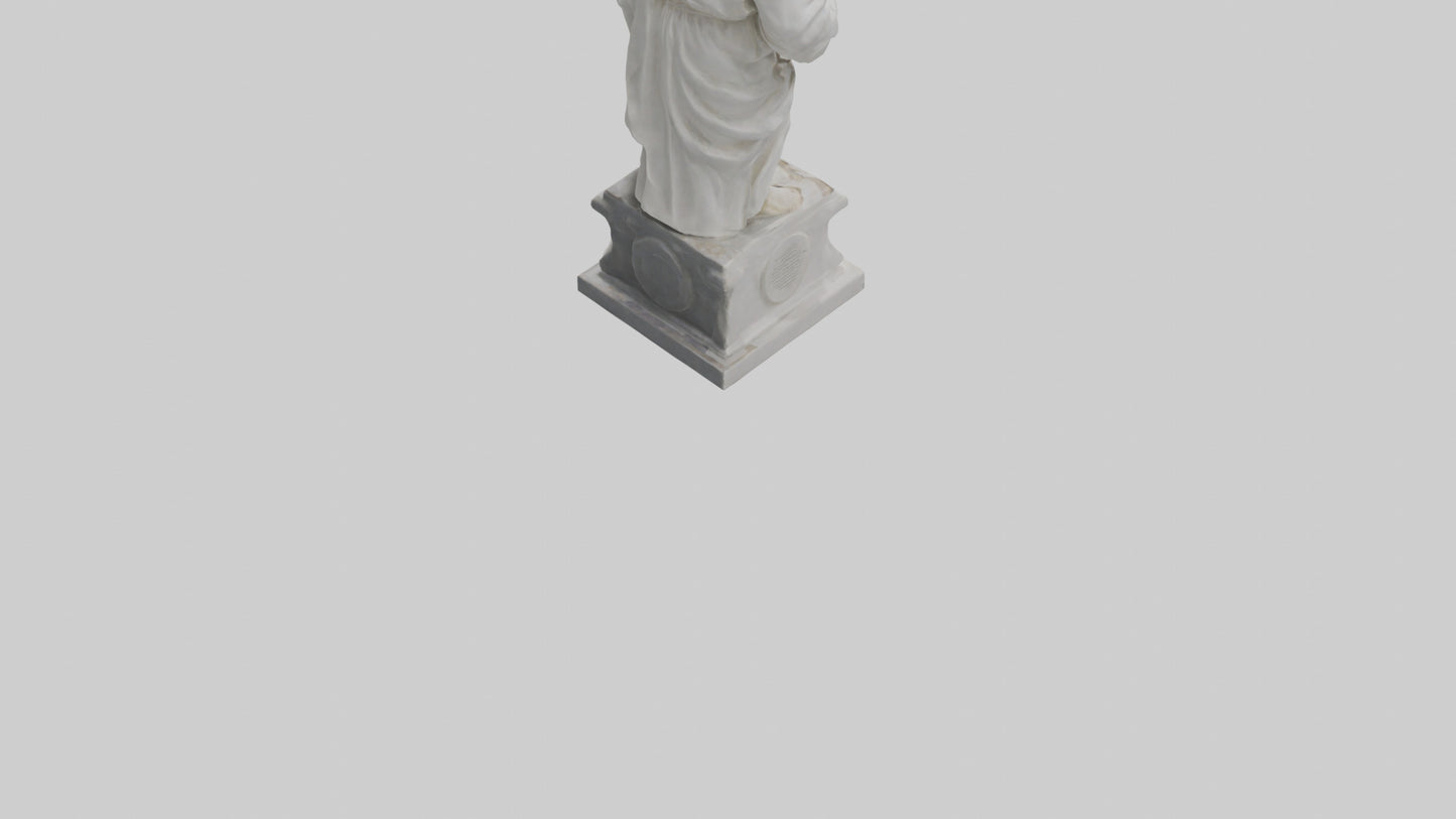 Famed Philosopher statue model 3D model