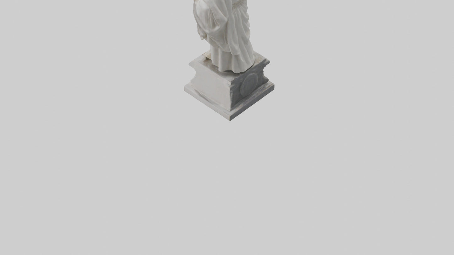 Famed Philosopher statue model 3D model