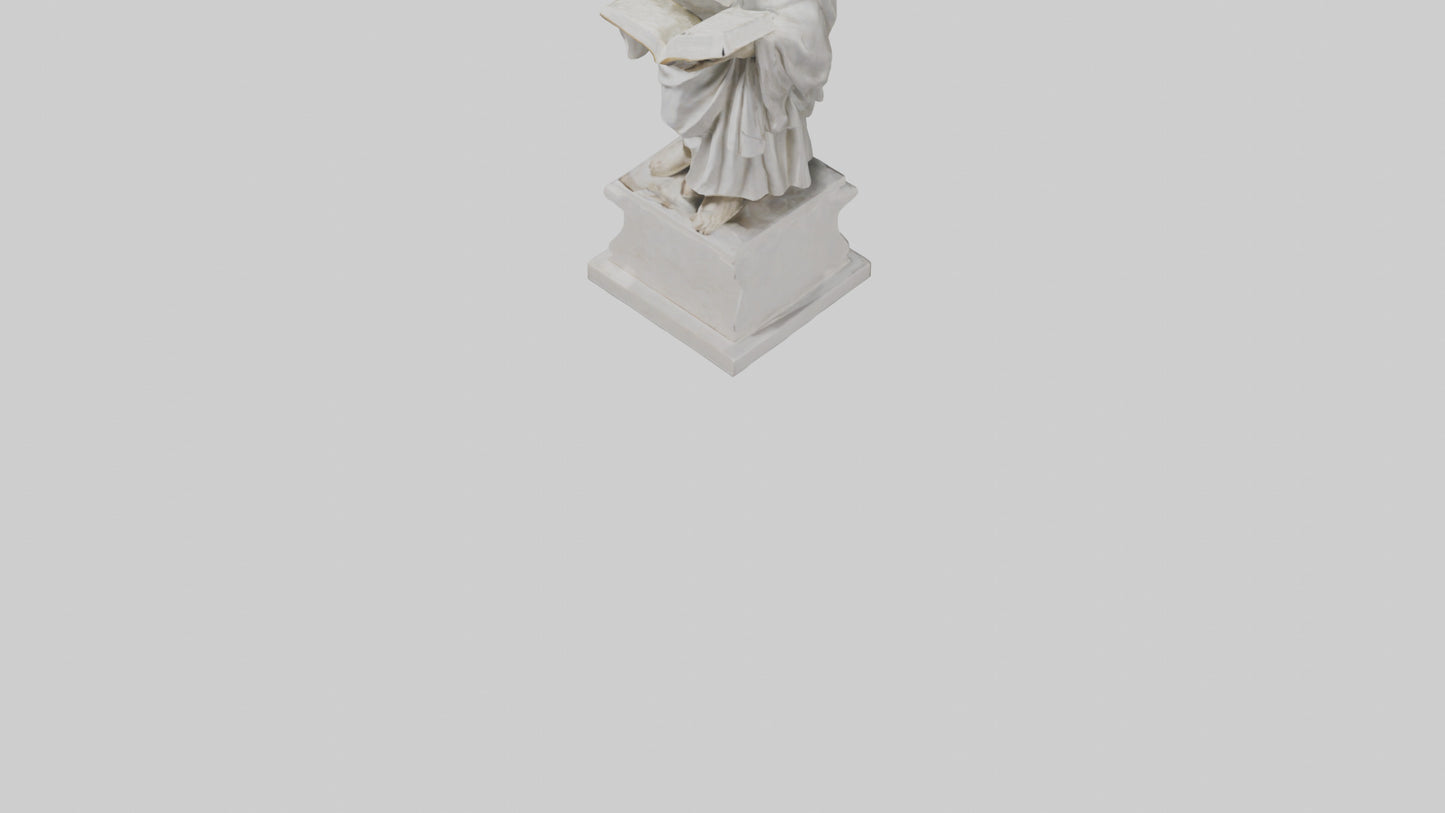 Famed Philosopher statue model 3D model
